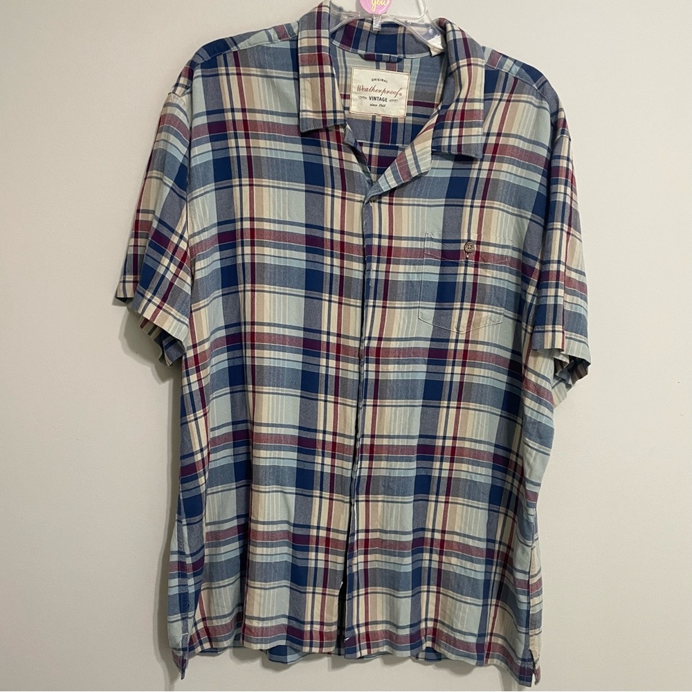 Men's Blue and Red‎ Plaid Shirt ~ Size XL~ 
Business Casual